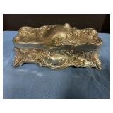 Silverplate dresser jewelry casket box