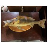Mounted fish on plaque