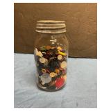 Mason jar with buttons