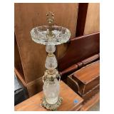 Antique glass floor ashtray