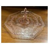 Vintage pink depression serving plate