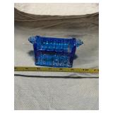 Vintage cobalt blue ashtray