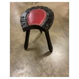 Vintage horseshoe stool
