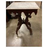 Vintage marble top table 19"x15"x27"tall