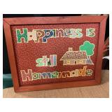 Framed quilting art picture 14"x17"