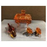 Vintage Glass door knobs,candy dish&bottle stopper