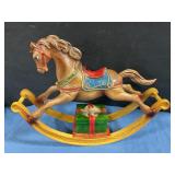 Musical holiday horse statue 12"x9"