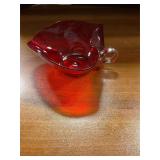 Ruby red Viking glass dish
