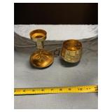 Brass candleholders