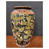 Vintage Chinese Moriage Vase 12" tall