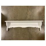 White wood wall shelf 36" Long