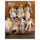 Porcelain dolls with soft bodies