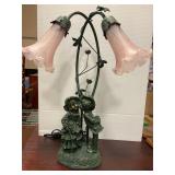 Lily table lamp w resin base  20" tall