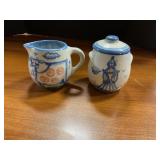 M A Hadley creamer & sugar