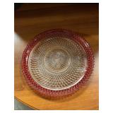 Vintage Indian glass, serving platter 12" round