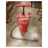 Vintage hand-pump fire extinguisher