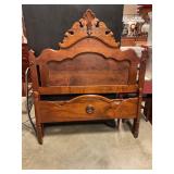 Antique wood bed full size