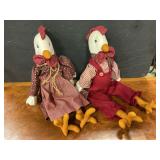 Stuffed rooster dolls 18" tall