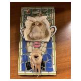 Mosaic face artwork plaque 5"x10"