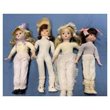 Porcelain dolls with soft bodies 18" tall