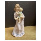 Mother & child porcelain figure 11" Tall