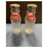 Antique double cola salt & pepper shakers