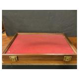 Glass and wood display box 18"x12"