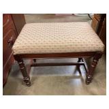 Victorian style stool w  cloth seat
