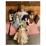 Porcelain dolls with soft bodies