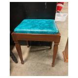 Cushioned wooden stool 15" x 17"