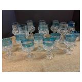 Franciscan blue Kings crown 2 sizes 8 of each