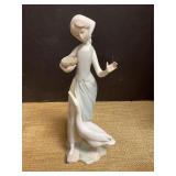 Lladro porcelain figurine titled Girl with Duck