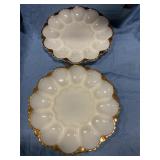 Vintage deviled egg plates