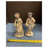 Porcelain figures 8" Tall