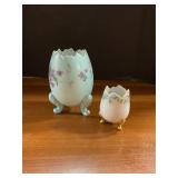 Hand-painted porcelain cracked egg vases