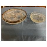 Glass& silver plate divider dish/bowl