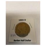 1903 o barber half dollar
