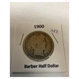 1900 barber half dollar
