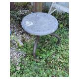 Metal stool on wheels