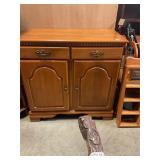 Wood Cabinet 2drawers & bottom storage