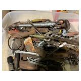 Tote of miscellaneous tools