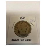 1903 barber half dollar