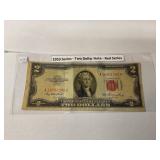 1953 series 2 dollar note red series