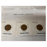 1919 Lincoln cent set