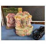 Angel water fountain w music box