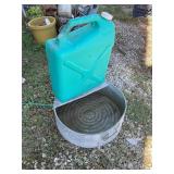 Metal pan & water container