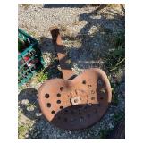 Metal tractor seat