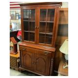 Willett China  Hutch  cherry. 35ï¿½ x 70ï¿½ x 17ï¿½