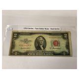 1953 series 2 dollar note red series