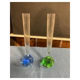 Hand blown glass bud vase 1960s